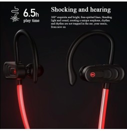 WK V13 Bluetooth 5.0 Pulse Laser Wired Control Bluetooth Earphone, Support Call (Black) at 51,64 €