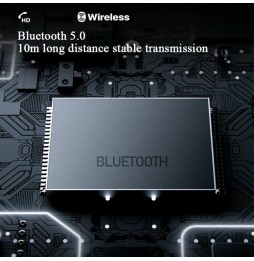 WK V13 Bluetooth 5.0 Pulslaser-Kabelsteuerung Bluetooth-Kopfhörer, Anruffunktion (schwarz) für 51,64 €