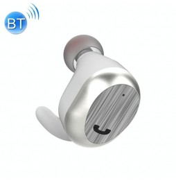 WK BS170 Bluetooth 4.2 Single Wireless Earphone, Support Call & Smart Voice Prompt & IOS Display Battery (White) at 16,05 €