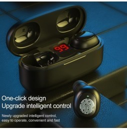 Draadloze Bluetooth 5.0 WK V5 TWS 9D oortelefoon met LED batterijweergave en oplaaddoos, oproepfunctie (zwart) voor 24,84 €