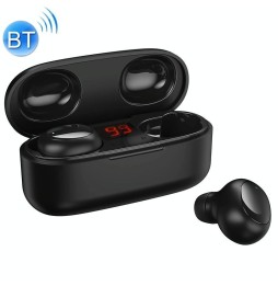 Drahtlose Bluetooth 5.0 WK V5 TWS 9D-Kopfhörer mit LED-Batterieanzeige und Ladebox, Anruffunktion (schwarz) für 24,84 €