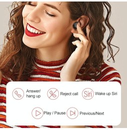 WK V25 TWS Bluetooth 5.0 draadloze oortelefoon met apparaatopname, oplaaddoos, HD oproepen en Siri (zwart) voor 27,09 €