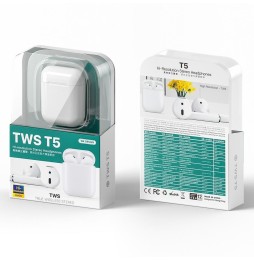 Écouteurs stéréo sans fil WK T5 Bluetooth 5.1 TWS True à 38,35 €