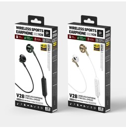 WK V28 Bluetooth 5.0 draadloze in ear sport oortelefoon met TF kaartlezer (zwart) voor 11,09 €