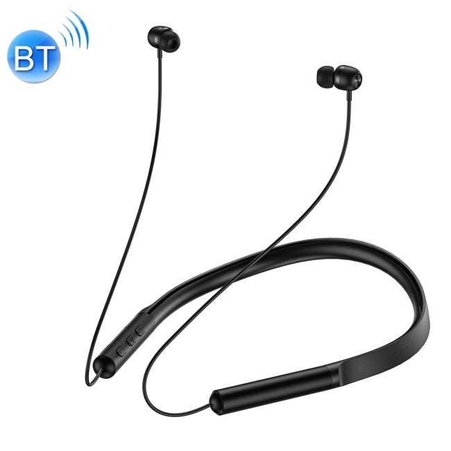 WK V15 Magnetic Neck-mounted Wireless Bluetooth 5.0 Sports Earphone Support TF Card (Black) at 15,04 €