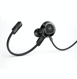 Sprachwechselnde USB-C / Typ C-Gaming-Kopfhörer mit anpassbarem Mikrofon WK Y28 1,4 m für €29.95