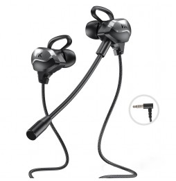 Écouteurs gaming filaires intra-auriculaires avec microphone 3,5mm WK ET-Y30 (Noir) à €20.95