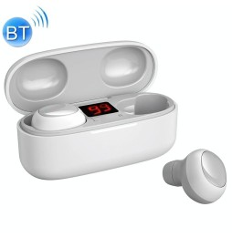 WK V5 TWS 9D Écouteurs sans fil Effets sonores stéréo Bluetooth 5.0 avec affichage batterie LED et boîtier de chargement, fon...