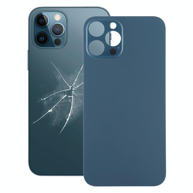 Achterkant glas voor iPhone 12 Pro Max (Blauw)(Met Logo) voor 24,90 €