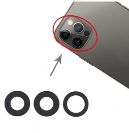 3pcs Lentille vitre caméra pour iPhone 12 Pro Max à 11,90 €