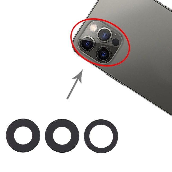3pcs Lentille vitre caméra pour iPhone 12 Pro Max à 11,90 €