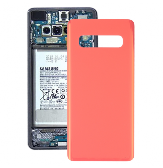 Original Battery Back Cover for Samsung Galaxy S10 SM-G973 (Pink)(With Logo)