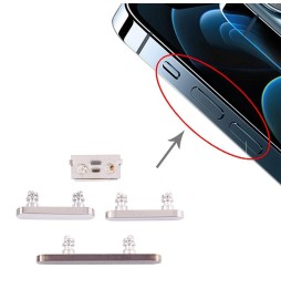 Aan/uit + volume knoppen voor iPhone 12 Pro Max (Zilver) voor 8,90 €