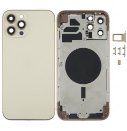 Full Back Housing Cover for iPhone 12 Pro Max (Gold)(With Logo) at 102,90 €
