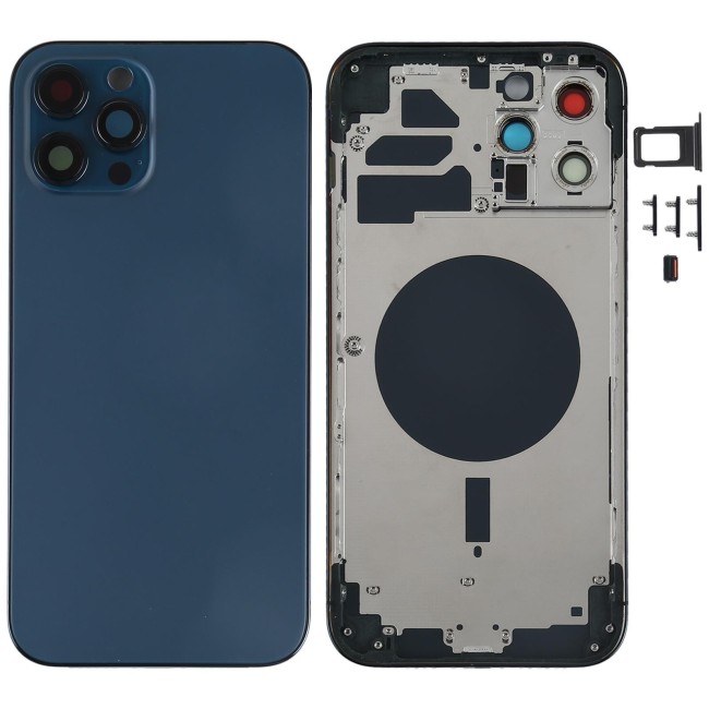 Full Back Housing Cover for iPhone 12 Pro Max (Blue)(With Logo) at 102,90 €
