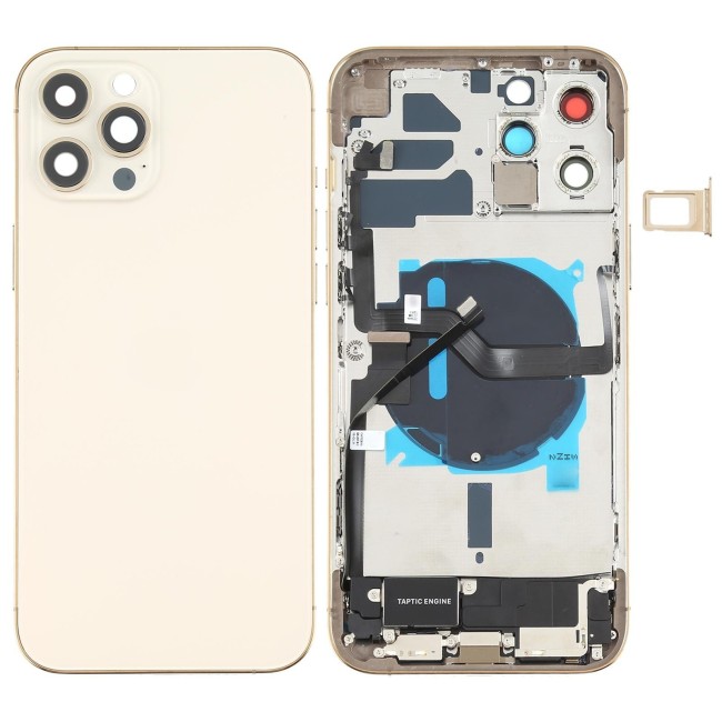 Vormontiert Gehäuse für iPhone 12 Pro Max (Gold)(Mit Logo) für 199,90 €
