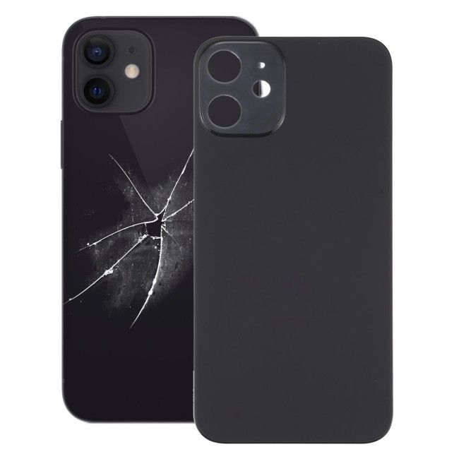 Cache vitre arrière pour iPhone 12 (Noir)(Avec Logo) à 15,45 €