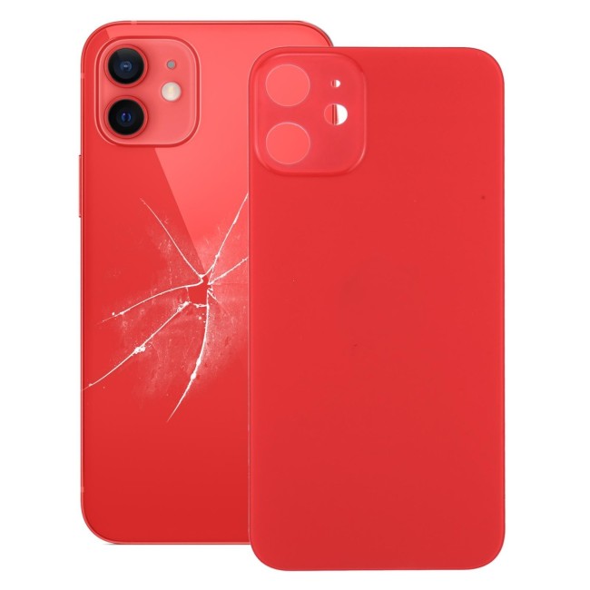 Rückseite Akkudeckel Glas für iPhone 12 (Rot)(Mit Logo) für 15,45 €