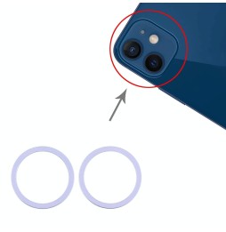 2x Camera Metal Hoop Ring for iPhone 12 (Purple) at 6,85 €