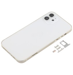 Full Back Housing Cover for iPhone 12 (White)(With Logo) at 49,90 €