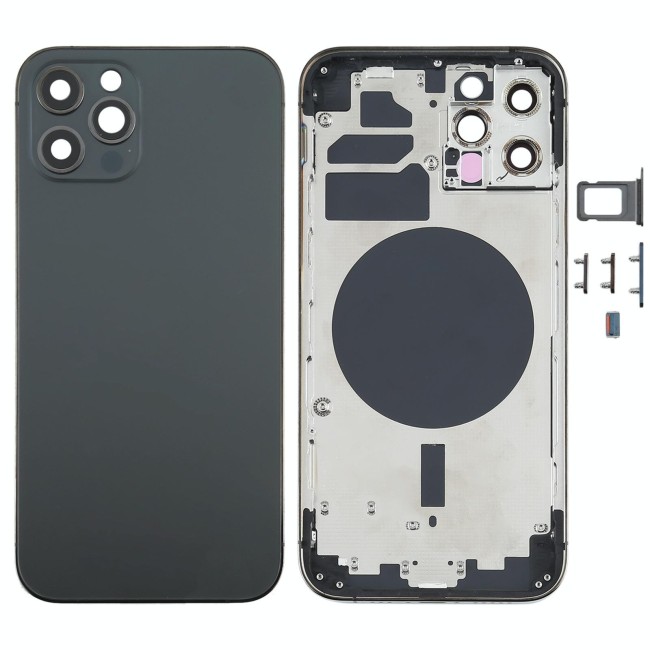 Komplett Gehäuse für iPhone 12 Pro (Schwarz)(Mit Logo) für 99,90 €