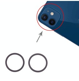 2x Camera metaal contour voor iPhone 12 (Zwart) voor 6,85 €