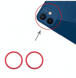2x Kamerametallschutz für iPhone 12 (Rot) für 6,85 €