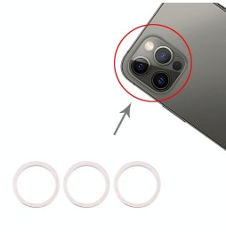 3x Camera Metal Hoop Ring for iPhone 12 Pro (Silver) at 7,85 €