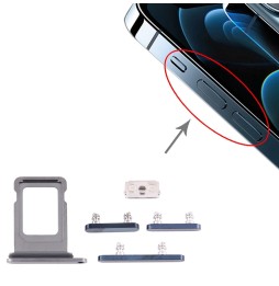 SIM Card Tray + Buttons for iPhone 12 Pro (Blue) at 9,90 €