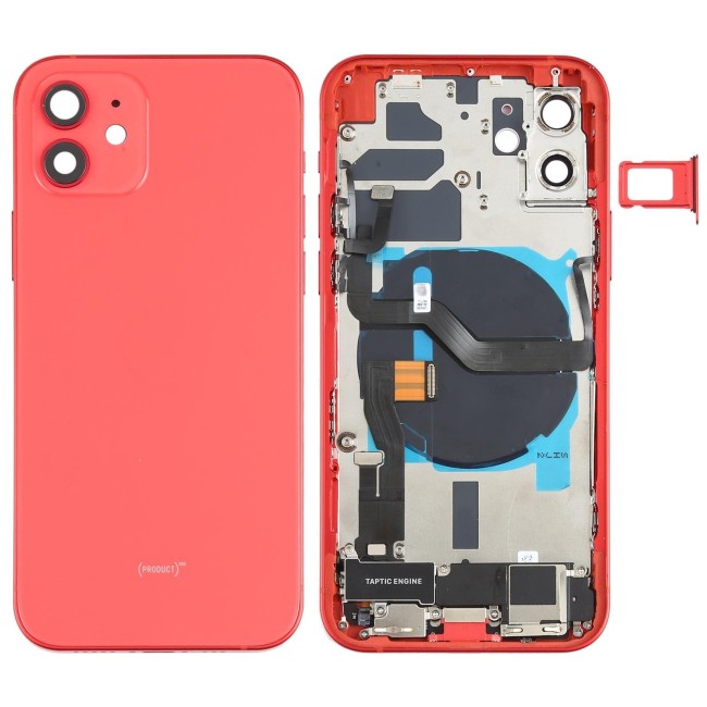 Voorgemonteerde achterkant voor iPhone 12 (Rood)(Met Logo) voor 106,90 €