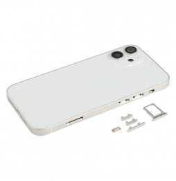 Full Back Housing Cover for iPhone 12 Mini (White)(With Logo) at 64,90 €