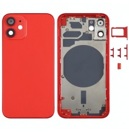Full Back Housing Cover for iPhone 12 Mini (Red)(With Logo) at 64,90 €