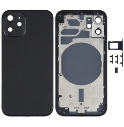 Full Back Housing Cover for iPhone 12 Mini (Black)(With Logo) at 64,90 €