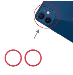 2x Kamerametallschutz für iPhone 12 Mini (Rot) für 6,85 €