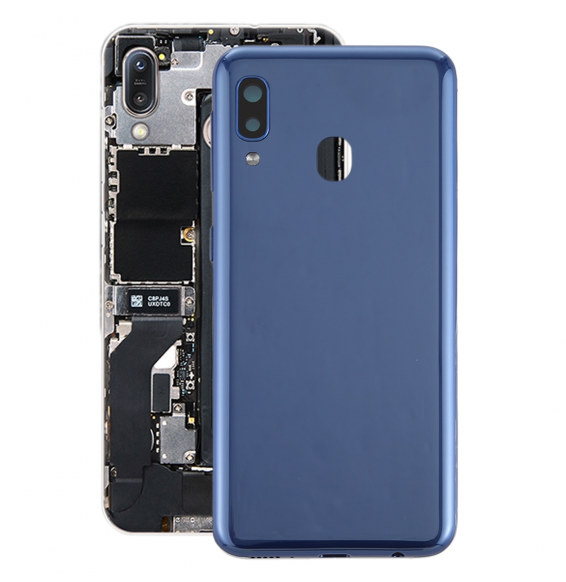 Battery Back Cover with side keys for Samsung Galaxy A20e SM-A202F (Blue)(With Logo)