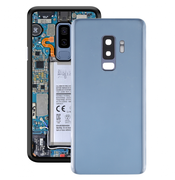 Battery Back Cover with Lens for Samsung Galaxy S9+ SM-G965 (Blue)(With Logo)