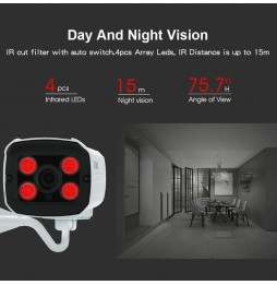 ESCAM QD300 HD 1080P P2P POE WIFI IP Camera with Night Vision, Motion Detection, ONVIF (White) at 51,94 €