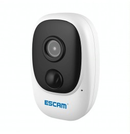 Caméra IP PIR ESCAM G08 HD 1080P avec panneau solaire, lecteur carte TF, Vision nocturne, audio bidirectionnel (blanc) à 111,...