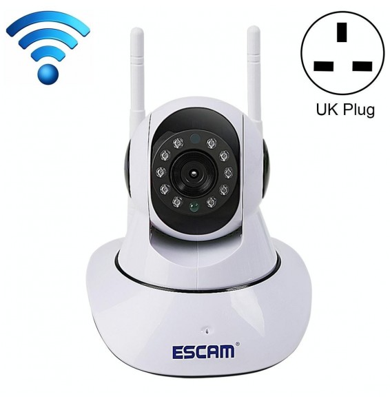 ESCAM G02 720P 1/4 inch WiFi PTZ IP Camera with Motion Detection, Night Vision, IR Distance: 8m (UK Plug) at 42,80 €