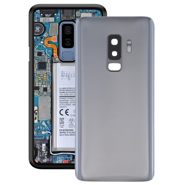 Rückseite Akkudeckel mit Linse für Samsung Galaxy S9+ SM-G965 (Grau)(Mit Logo) für 12,90 €