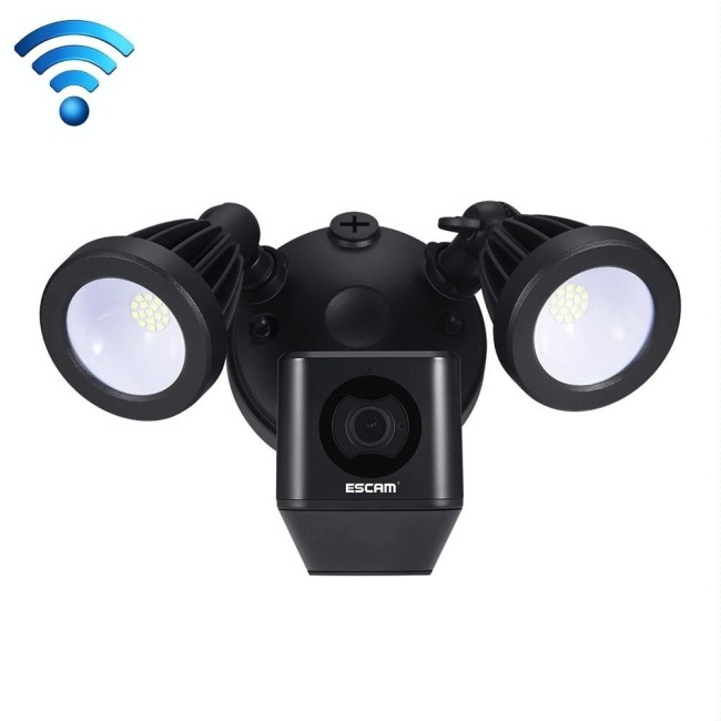 WIFI IP-camera ESCAM QF608 HD 1080P WiFi-lamp, nachtzicht, PIR-alarm, TF-kaart, Onvif (zwart) voor 277,12 €