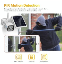 ESCAM QF320 HD 1080P 4G solar panel WIFI IP camera night vision, TF card reader, PIR motion detection, two-way audio at 206,60 €