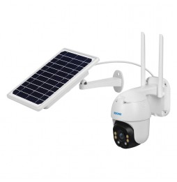 ESCAM QF330 HD 1080P 4G Solarpanel WIFI PT IP Kamera mit Akku, Nachtsicht, TF Kartenleser, Bewegungserkennung, Zwei Wege Audi...