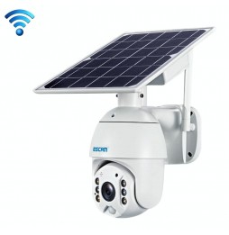 ESCAM QF280 HD 1080P PT Zonnepaneel WIFI IP-camera met nachtzicht, bewegingsdetectie, TF-kaart, bidirectionele audio (wit) vo...