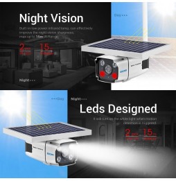 ESCAM QF460 HD 1080P 4G Solar Panel WIFI IP Camera with, Night Vision, TF Card, US Plug at 214,88 €