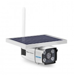 Caméra IP WIFI panneau solaire ESCAM QF460 HD 1080P 4G avec, vision nocturne, carte TF, prise US à 214,88 €
