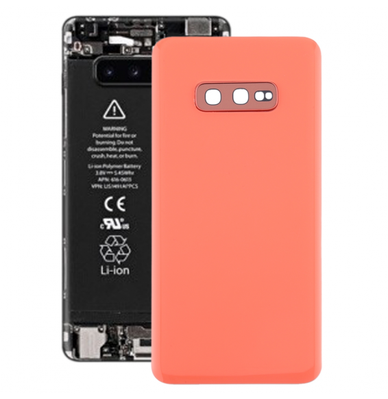 Battery Back Cover with Lens for Samsung Galaxy S10e SM-G970 (Pink)(With Logo)