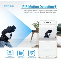 ESCAM G20 4G 1080P Full HD Rechargeable Battery WiFi IP Camera with Night Vision, PIR Motion Detection, TF Card, Two-Way Audi...