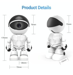 ESCAM PT205 HD 1080P WiFi IP camera robot with motion detection, night vision, IR distance: 10m, US plug at 44,78 €