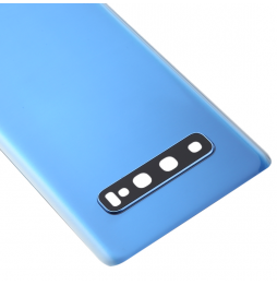 Cache arrière avec lentille pour Samsung Galaxy S10 SM-G973 (Bleu)(Avec Logo) à 15,75 €